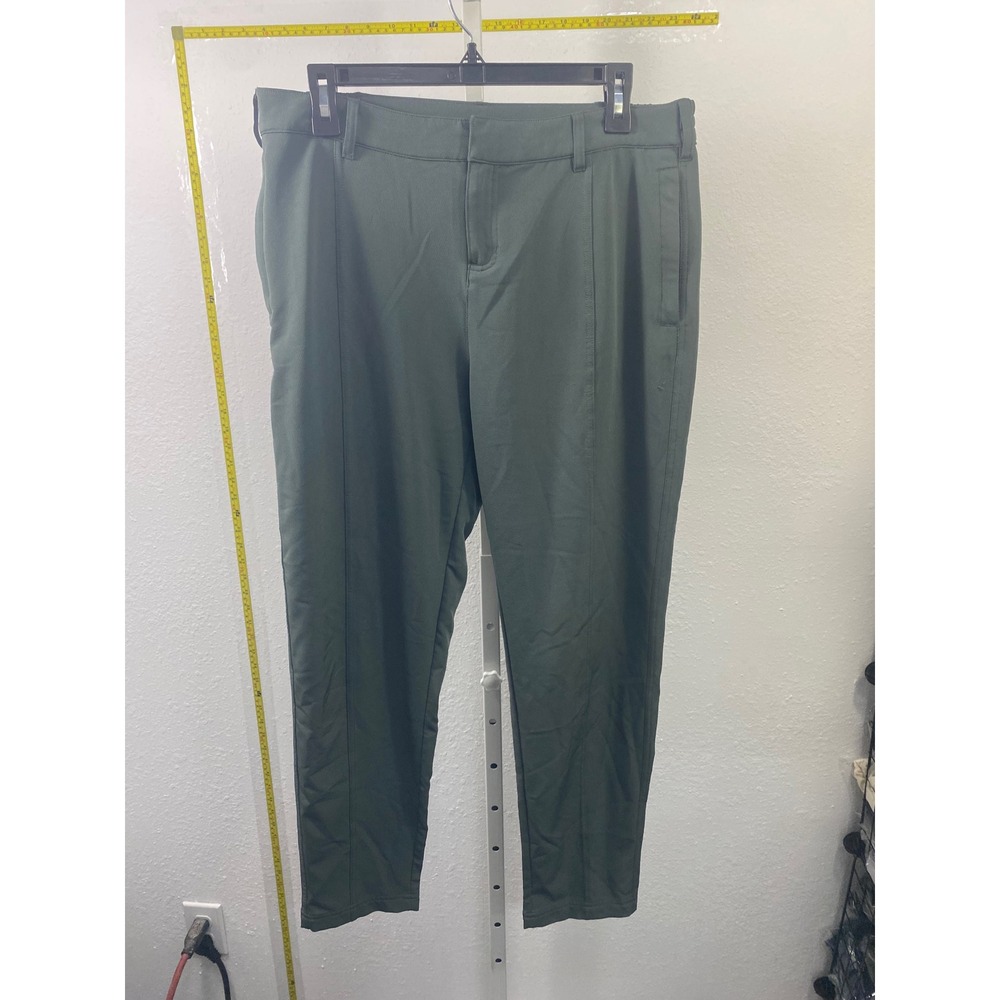 32 Degree Cool Women Stretch Tech Pants Olive Green Size 8 Tapered Ankle Pockets